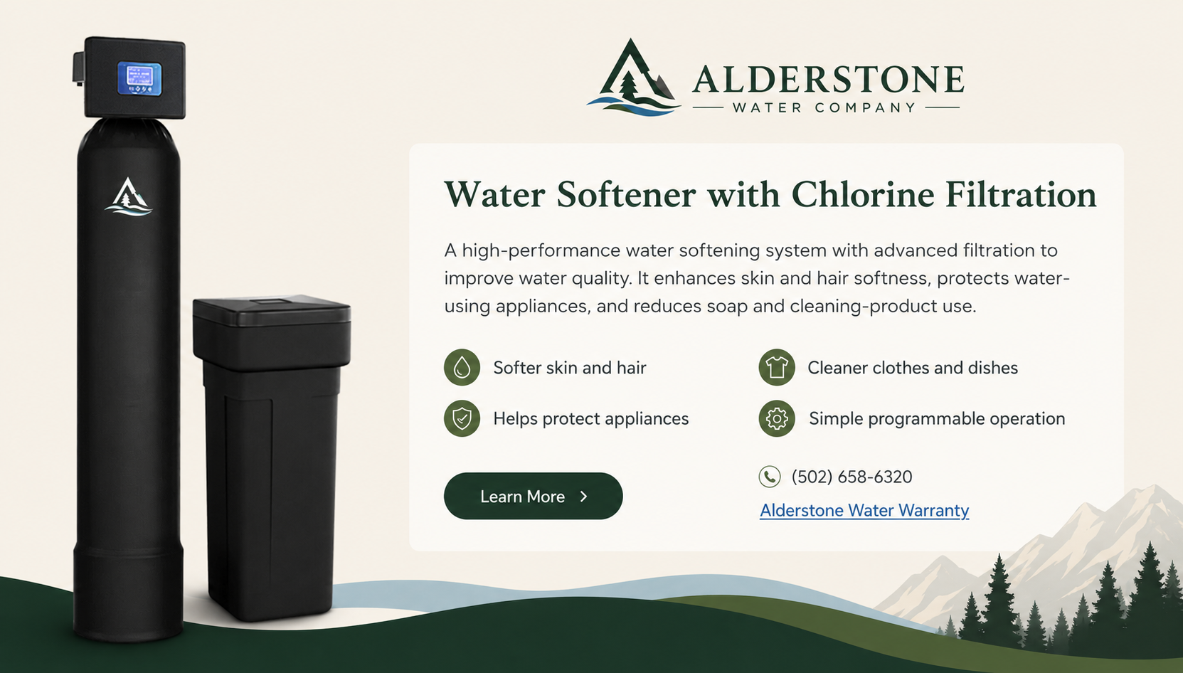 Water Softener with Chlorine Filtration from Alderstone Water Company